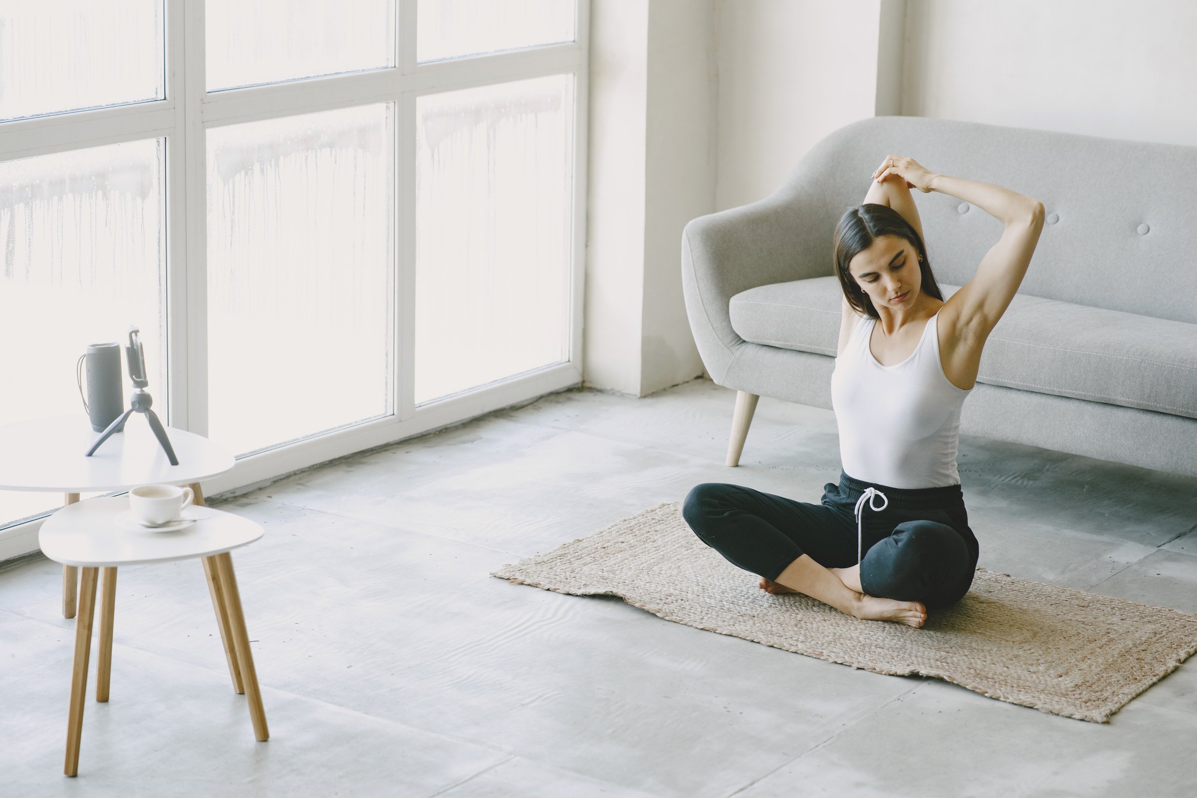 Woman Exercising at Home